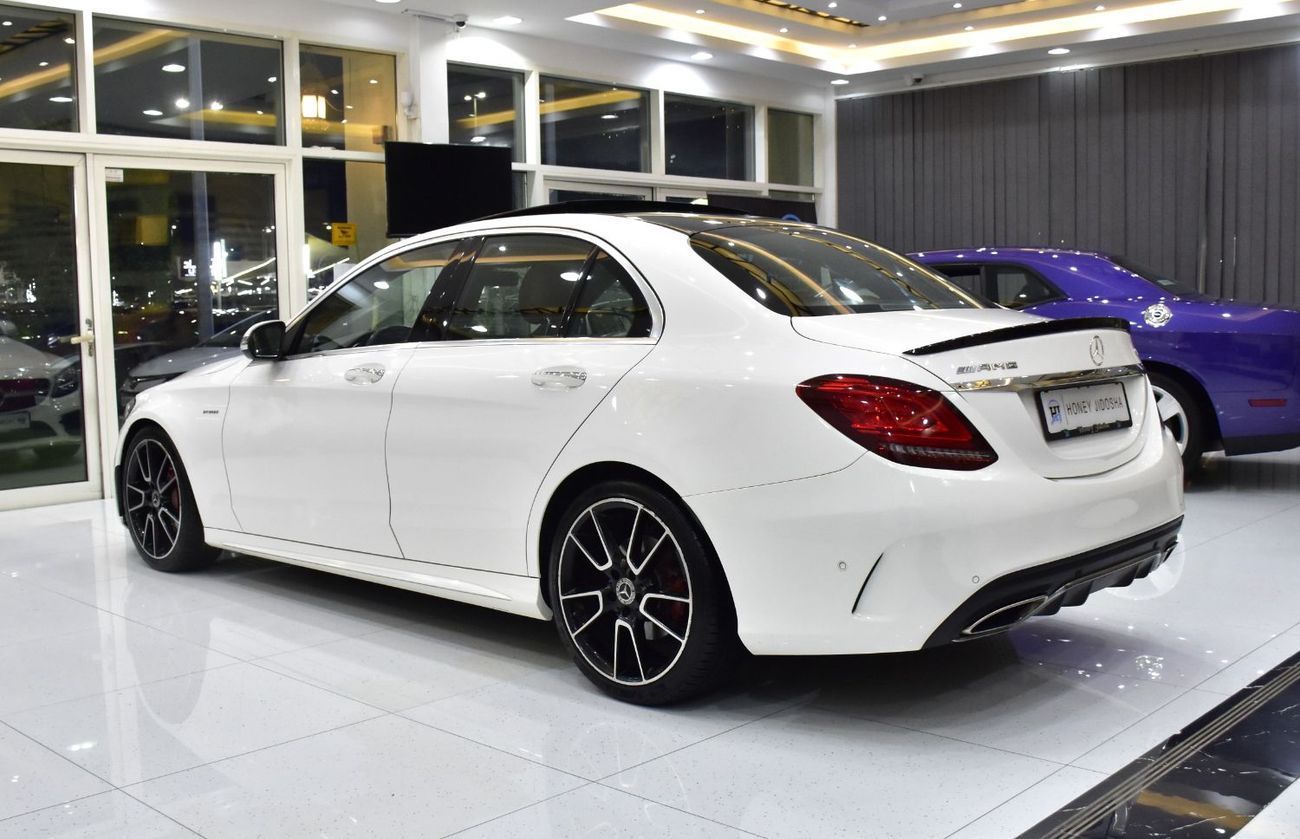 Mercedes Benz C200 . EXCELLENT DEAL for our Mercedes Benz C200 ( 2019 Model ) in White Color GCC Specs