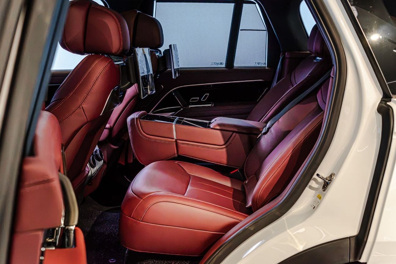 لاند روفر رينج روفر Autobiography P530 | Pearl White | Black Roof | Burgundy Interior | Shadow Exterior Package | GCC Sp