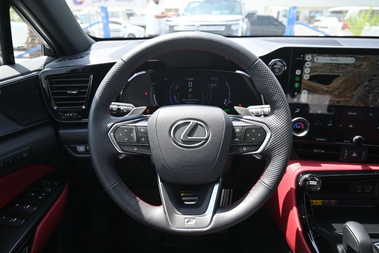 لكزس NX350h F-Sport 2.5L Hybrid AWD لكزس NX350h F-Sport 2.5L هايبرد دفع رباعي موديل 2026، اللون رمادي