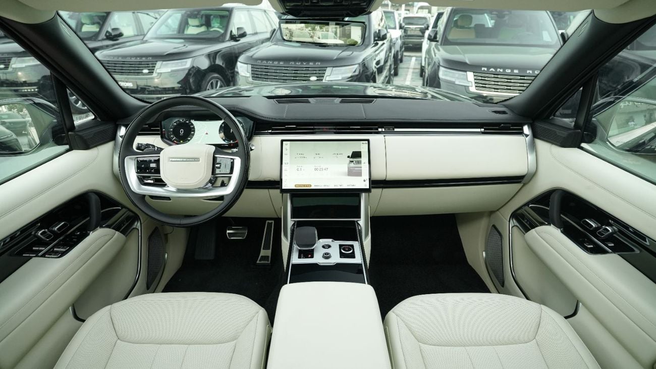 لاند روفر رينج روفر Autobiography P400 With Console Santorini Black- white 2027MY Export Only