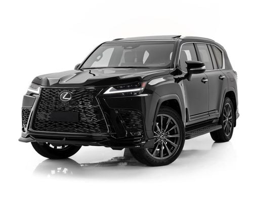 لكزس LX 700h F SPORT سيارة F-Sport موديل 2026 باللونين الأسود والأحمر (بدون نظام ركن آلي)