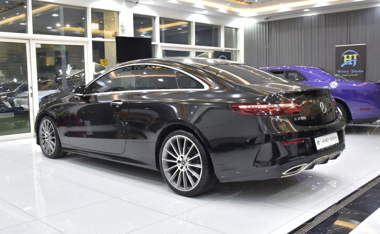 مرسيدس بنز E200 AMG عرض ممتاز لسيارة مرسيدس بنز E200 (موديل 2023) باللون الأسود بمواصفات خليجية