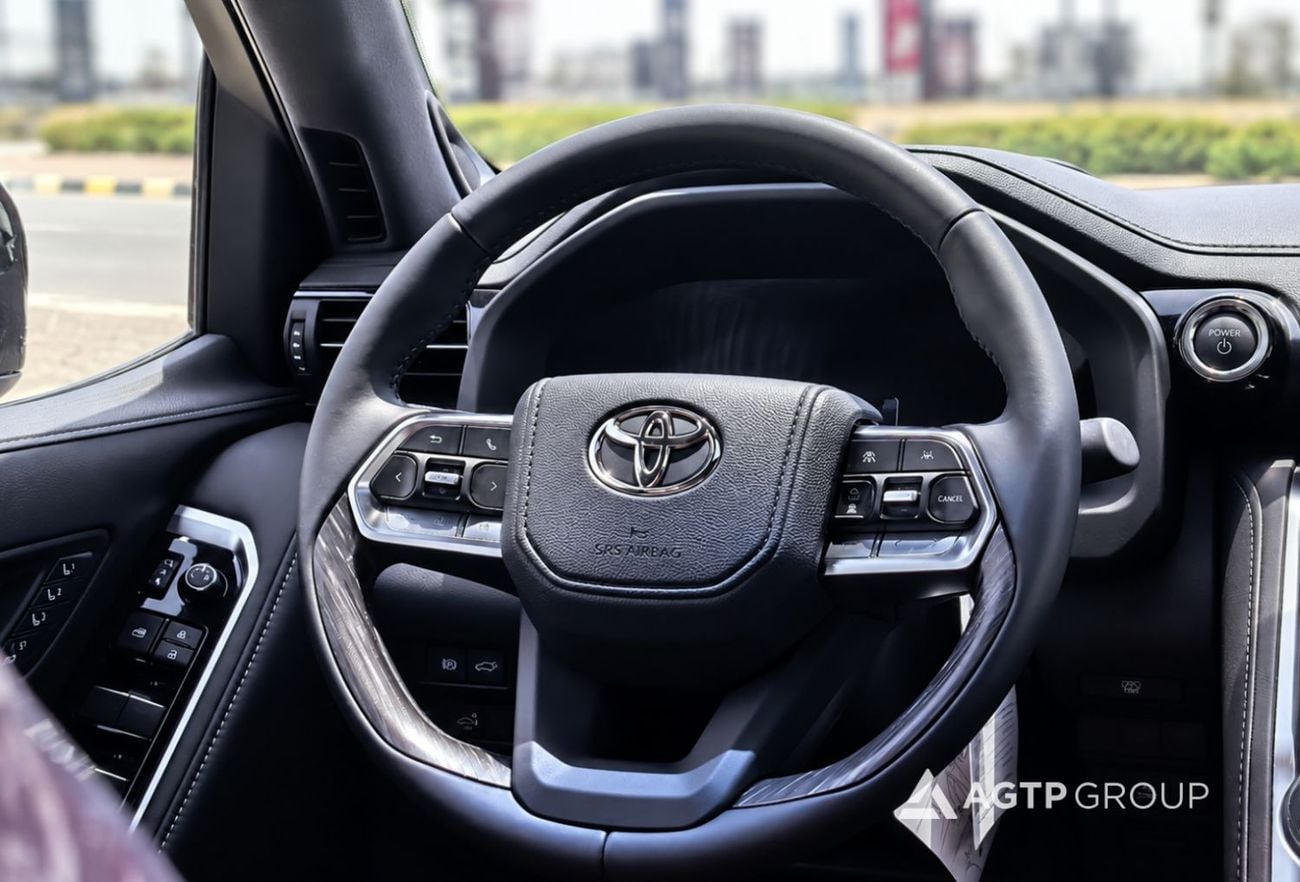 تويوتا لاند كروزر VXR محرك هجين V6 سعة 3.5 لتر موديل 2026 | دفع رباعي | نظام صوت JBL | شاشة عرض رأسية | كاميرا 360 درجة |
