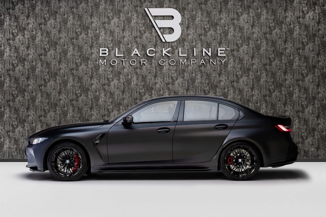 BMW M3 xDrive COMPETITION BUY NOW, PAY 2027 | THE BLACKLINE STANDARD | October 2028 Warranty + Service, GCC, Low KMs