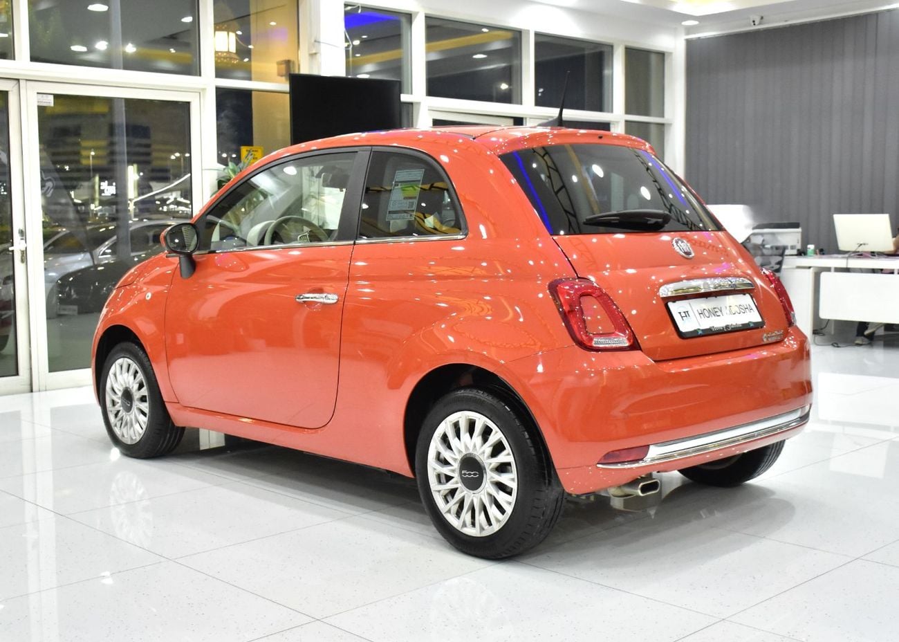 Fiat 500 DOLCEVITA EXCELLENT DEAL for our Fiat 500 Dolcevita ( 2024 Model ) in Orange Color GCC Specs