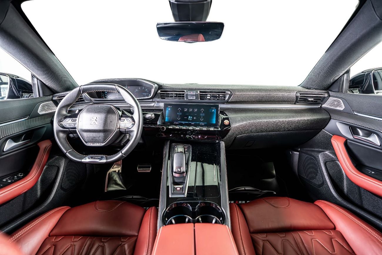 Peugeot 508 GT LINE GCC-1 Owner-Al Nabooda Warranty-Exclusive Leather Sports Seats With White Stitching