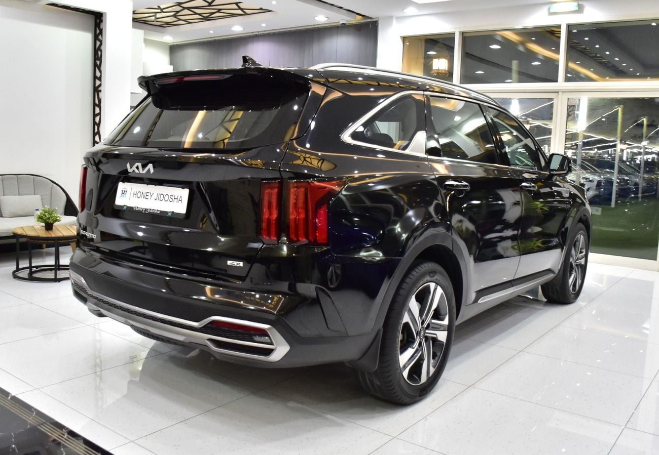 كيا سورينتو EX TOP عرض ممتاز لسيارة كيا سورينتو V6 دفع رباعي كاملة المواصفات (موديل 2023) باللون الأسود بمواصفات خليجية
