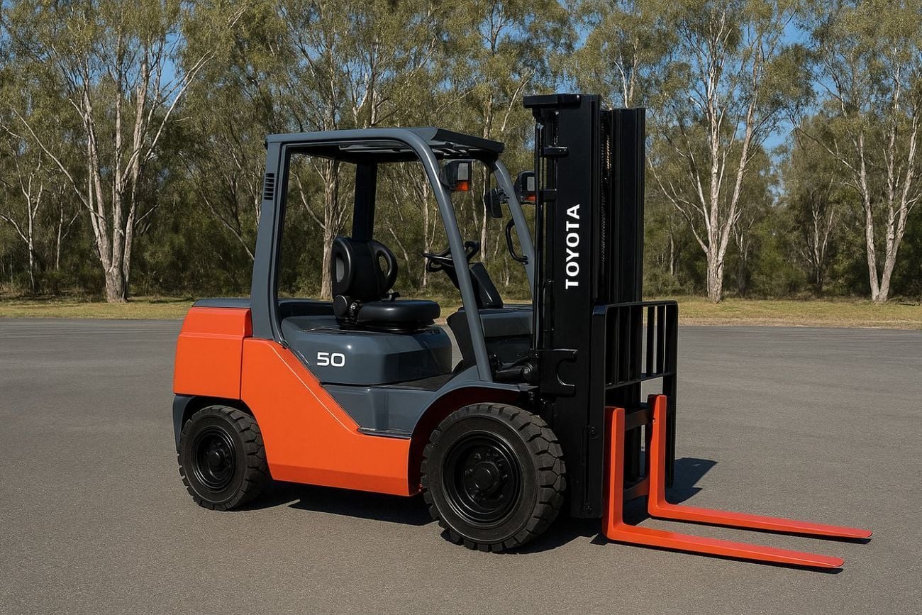 Toyota Fork lift Forklift TOYOTA 5 TON 3 STAGE DIESEL FORKLIFT TRUCK MODEL 8FD50N. (Export Only)