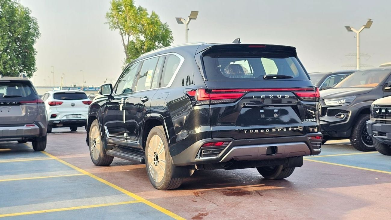 لكزس LX 700h SIGNATURE Lexus LX700h 4WD hybrid SUV 3.5L twin-turbo V6 E2026 MODEL BLACK-/RED BLACK INTERIOR AUTOPARK