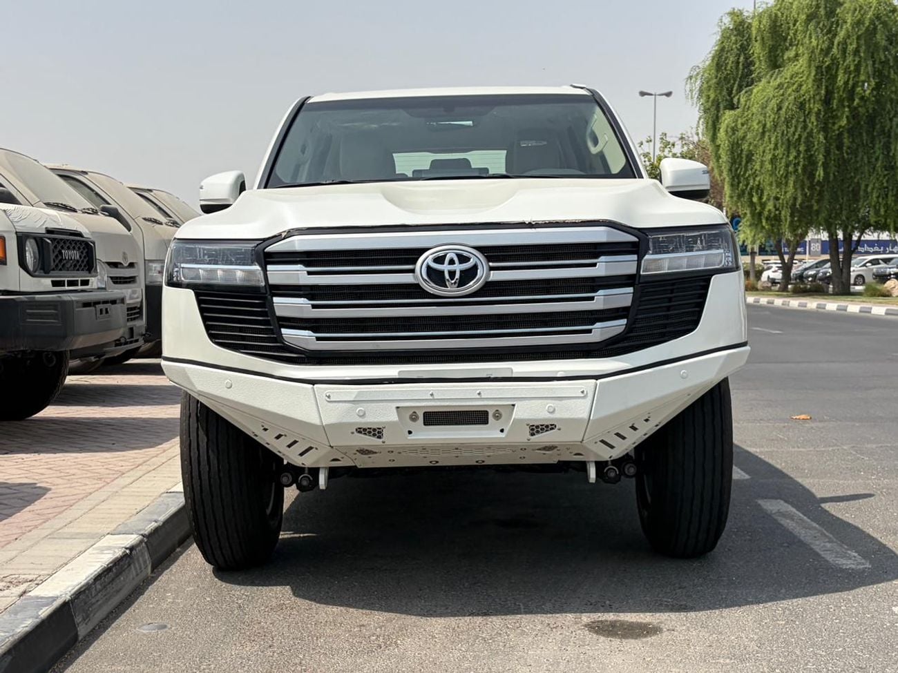 Toyota Land Cruiser GXR LC300 | 3.5L V6 Petrol | Custom off-road high-clearance front bumper with integrated skid plate, Hig