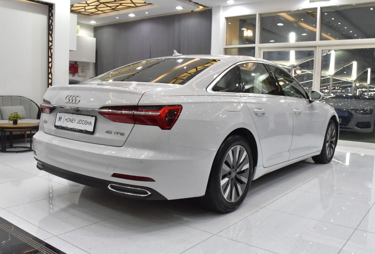 أودي A6 45 TFSI عرض ممتاز لسيارة أودي A6 45TFSi (موديل 2020) باللون الأبيض بمواصفات خليجية