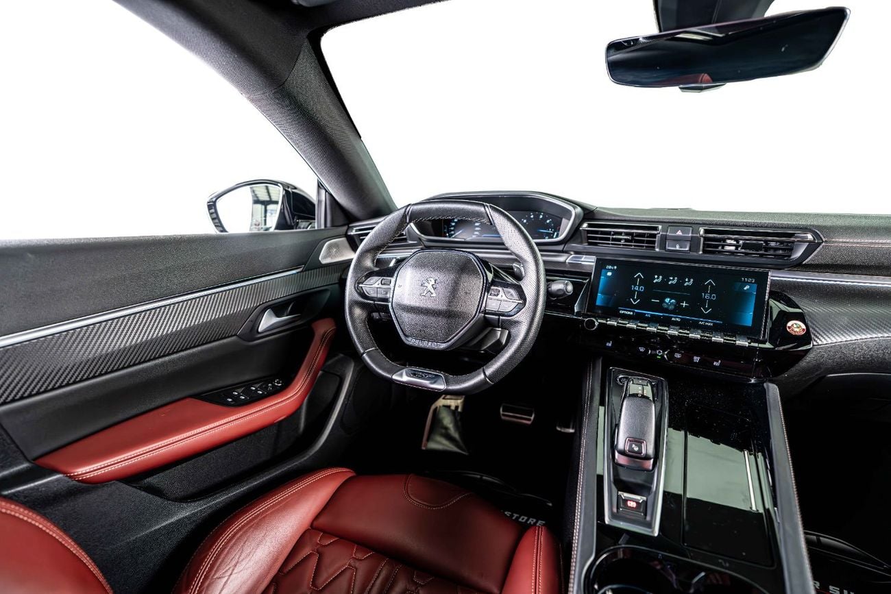 Peugeot 508 GT LINE GCC-1 Owner-Al Nabooda Warranty-Exclusive Leather Sports Seats With White Stitching