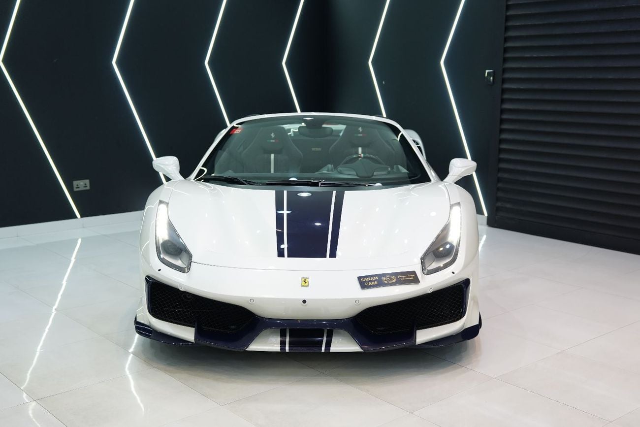 Ferrari 488 Pista Atelier Ferrari, Apple CarPlay, JBL Audio, Special Exterior Carbon Pack, Al Tayer Warranty + Service