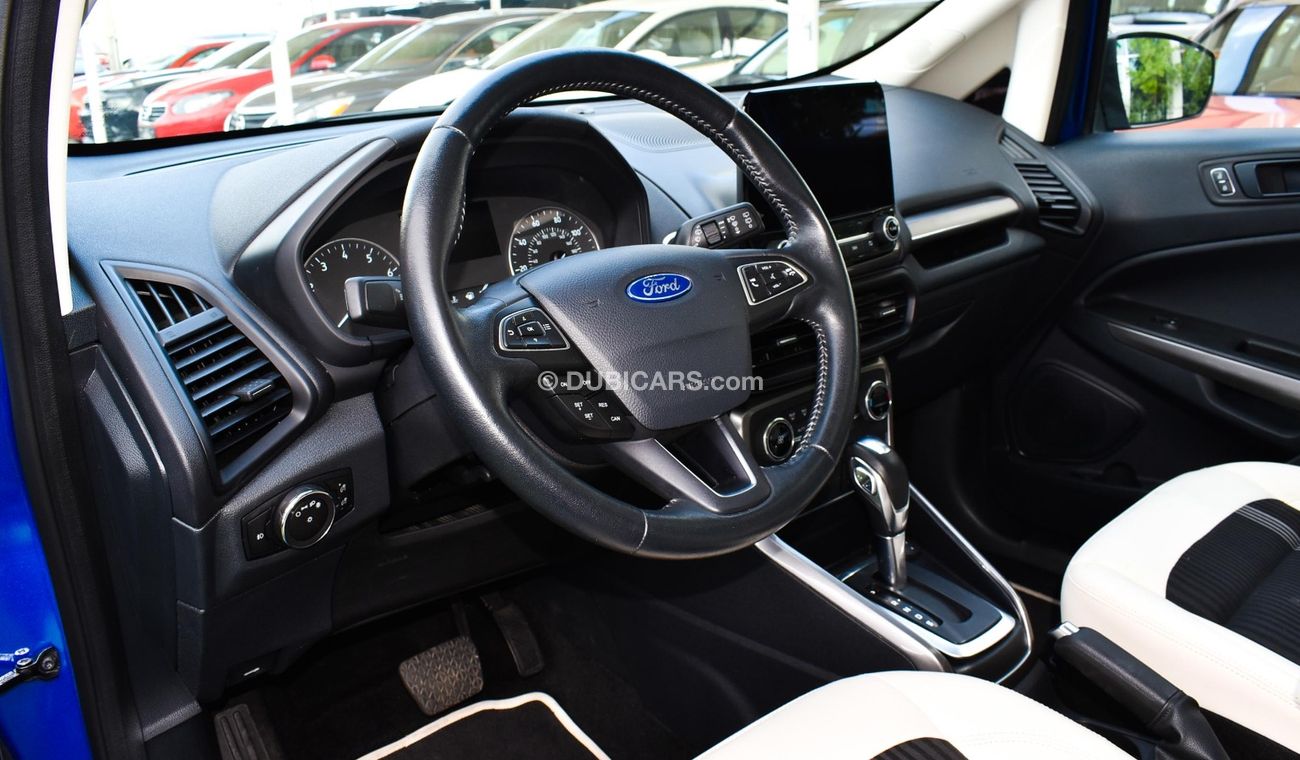 فورد ايكو سبورت موديل  2020 رقم واحد بصمة فتحة جلد حساسات رنجات مثبت سرعه كاميرا خلفية شاشة بحالة ممتازة