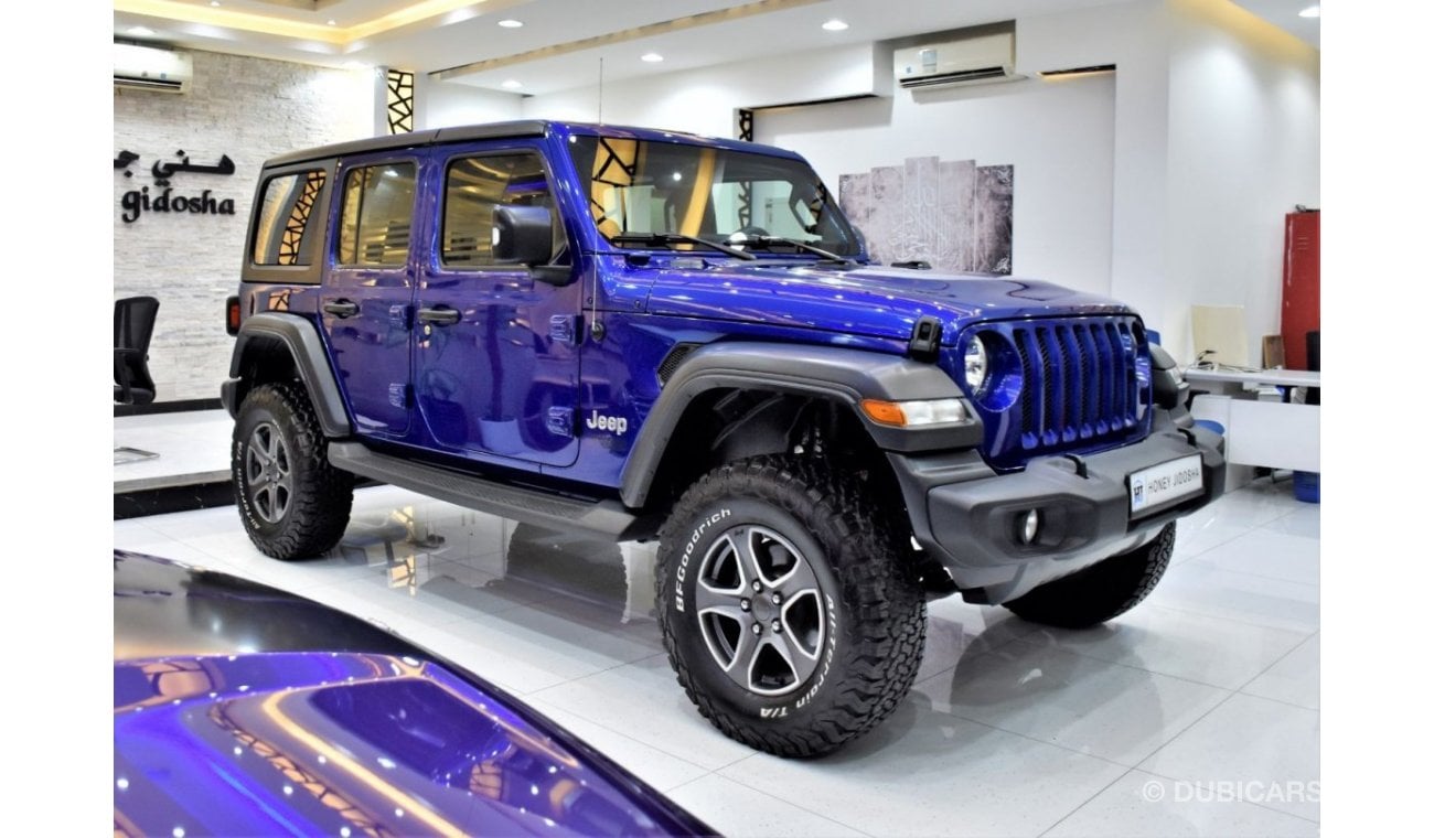 Jeep Wrangler EXCELLENT DEAL for our Jeep Wrangler Unlimited Sport ( 2018 Model ) in Blue Color GCC Specs