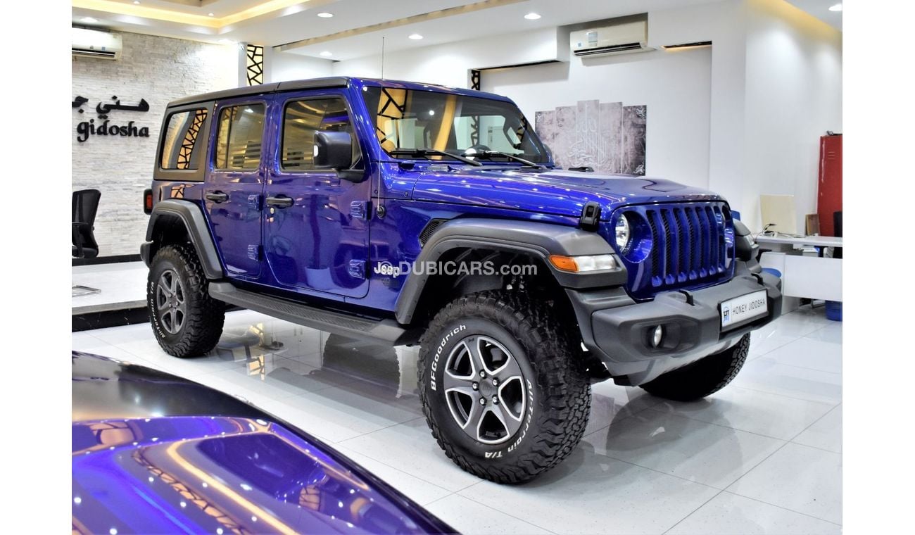 Jeep Wrangler EXCELLENT DEAL for our Jeep Wrangler Unlimited Sport ( 2018 Model ) in Blue Color GCC Specs