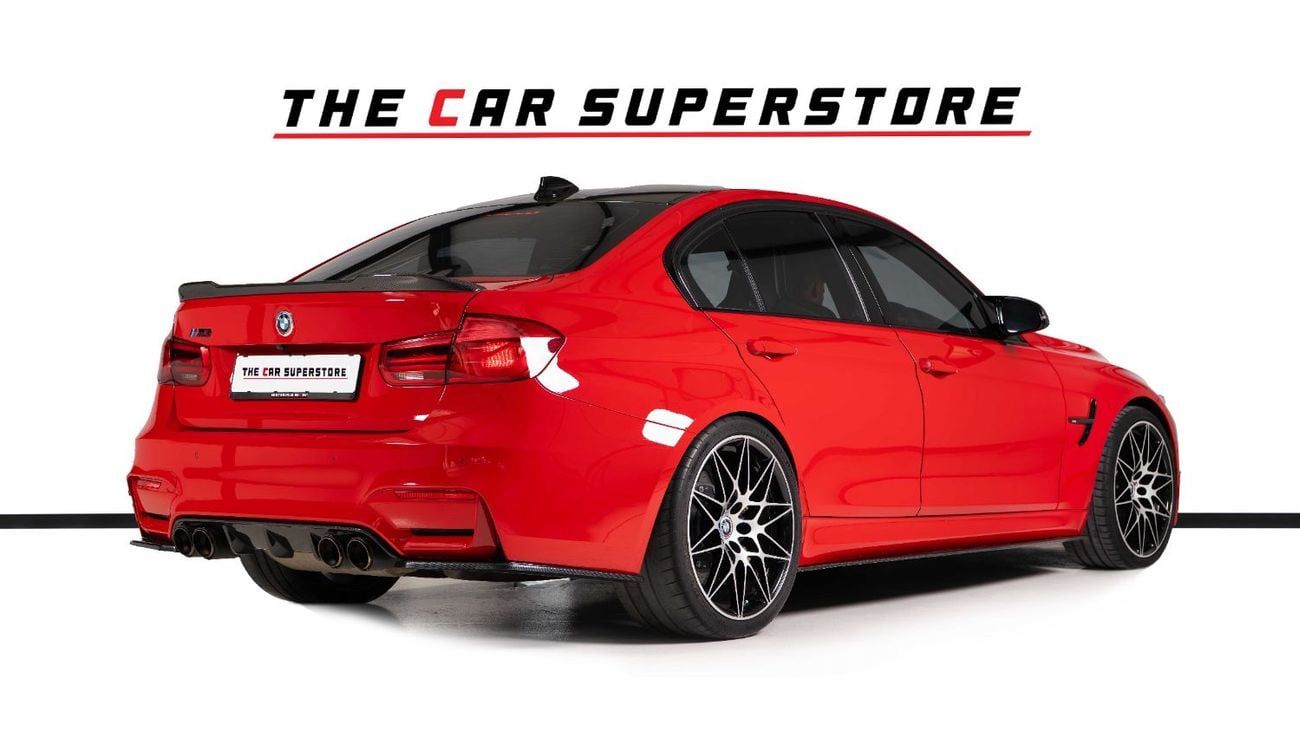 BMW M3 Competition 3.0L Rosso Corsa BMW Individual Color-Carbon Ceramic Brakes-Gold Brake Calipers