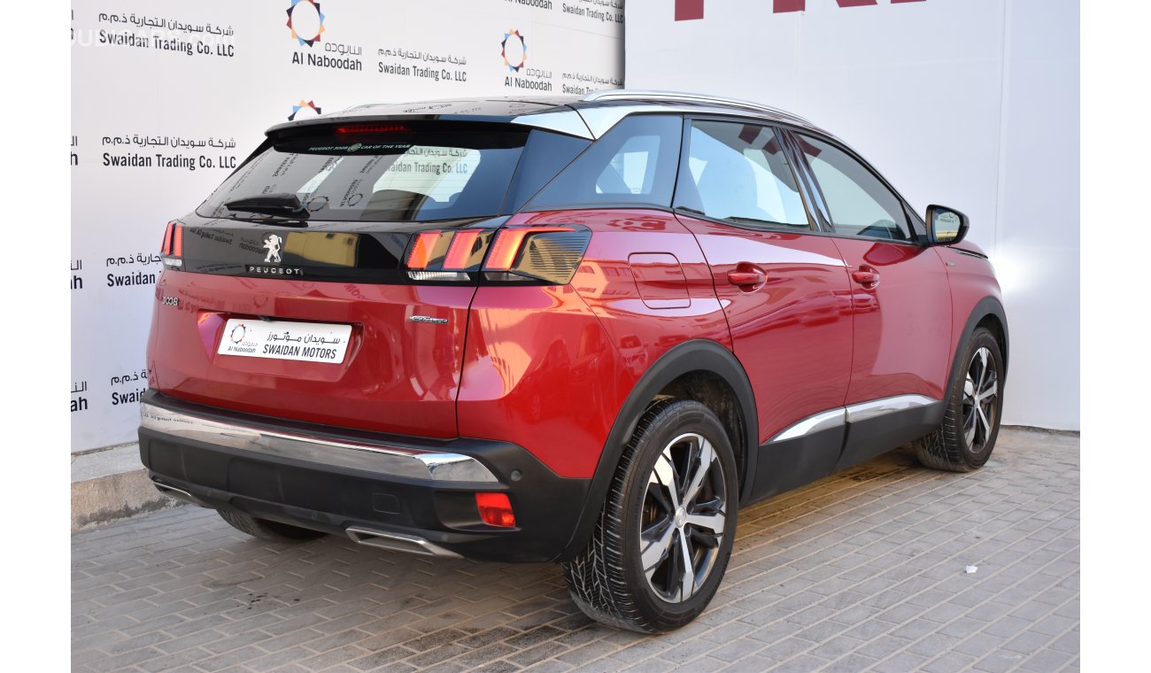 Peugeot 3008 1.6L GT LINE 2018 GCC SPECS WITH AGENCY WARRANTY AND SERVICE CONTRACT