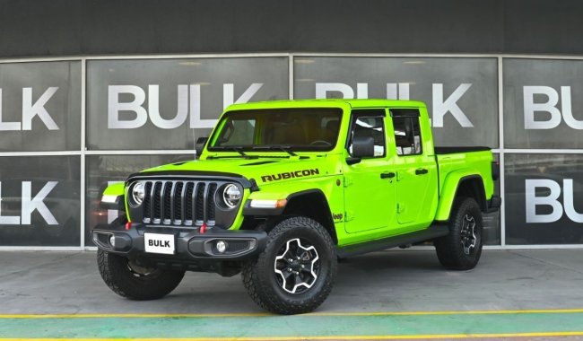 Jeep Gladiator Gladiator Rubicon Gecko Green !!! Original Paint !! Led Lights - No accident - AED 2,944 M/P
