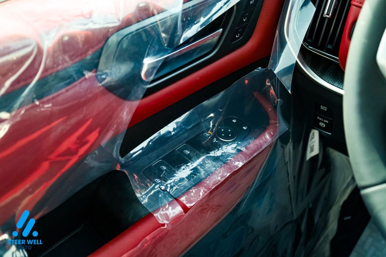 نيسان باترول LE Platinum | GCC Specs | 3.5L Twin-Turbo V6 | AWD | 9AT | 8-Seater | Height Control | Red Interior