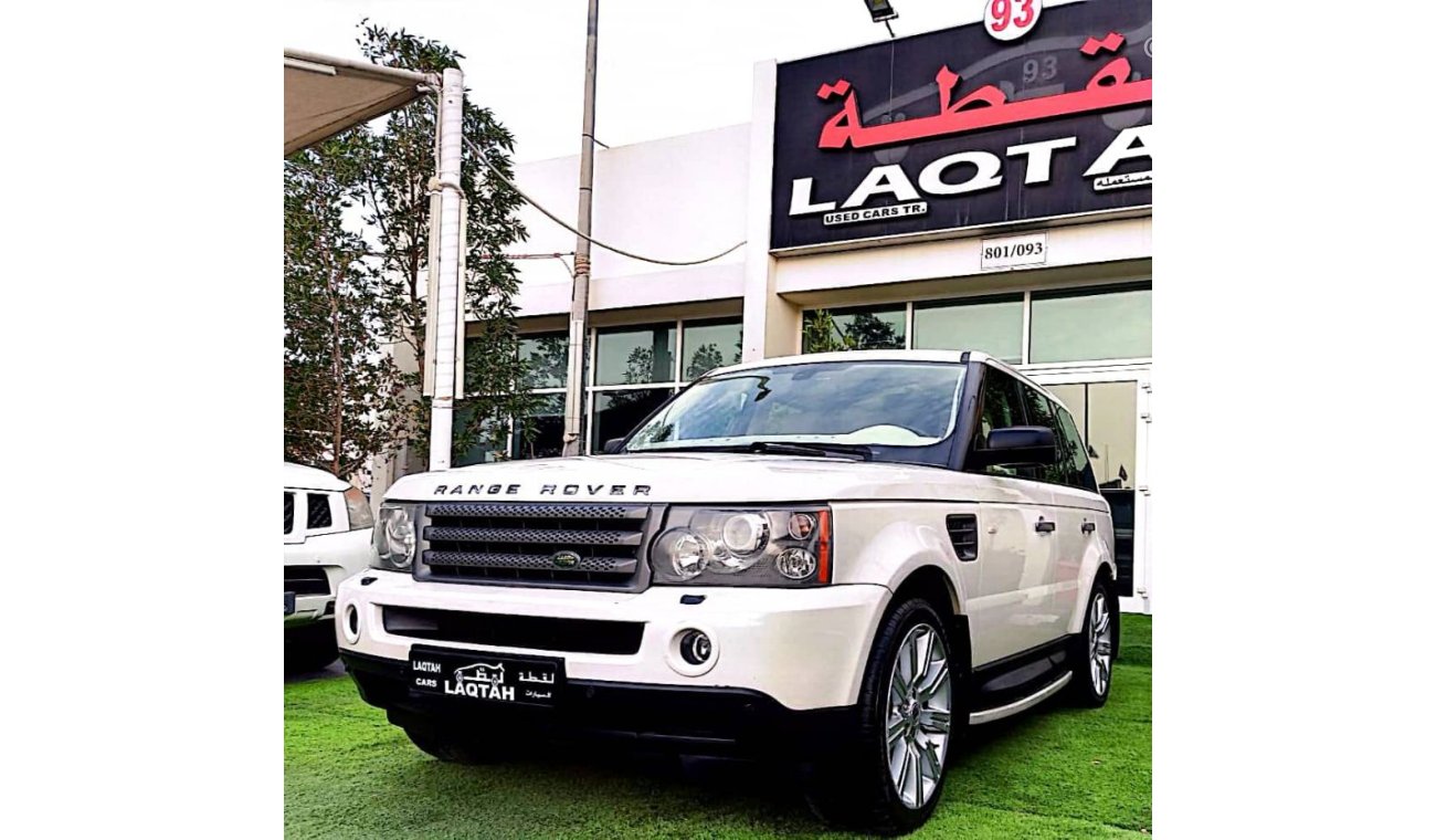 Land Rover Range Rover Sport HSE Model 2009 Gulf white color inside beige leather hatch, wheels, sensors, screen, in excellent condit