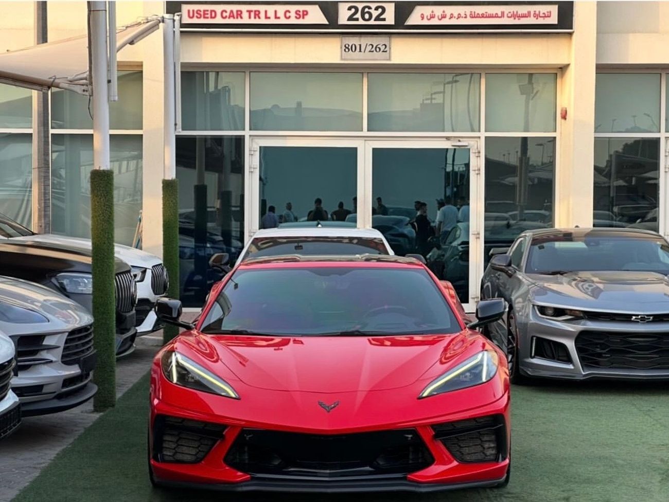 Chevrolet Corvette 3LT 6.2L (490 HP) Coupe CHEVROLET CORVETTE C8 3LT GCC 2022 Service history (under warranty) Competit