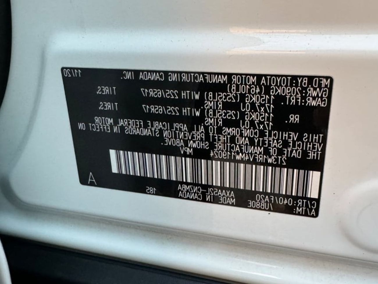 تويوتا راف ٤ 2021 XLE KEYLESS AWD 2.5L USA IMPORTED