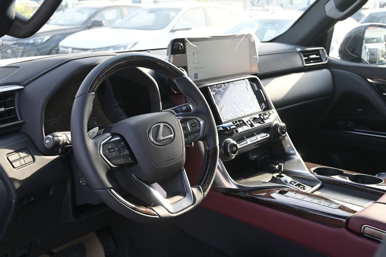لكزس LX 700h Lexus LX700h Signature 3.5L Twin-Turbo + Hybrid V6, Model 2026, Color Black inside Red