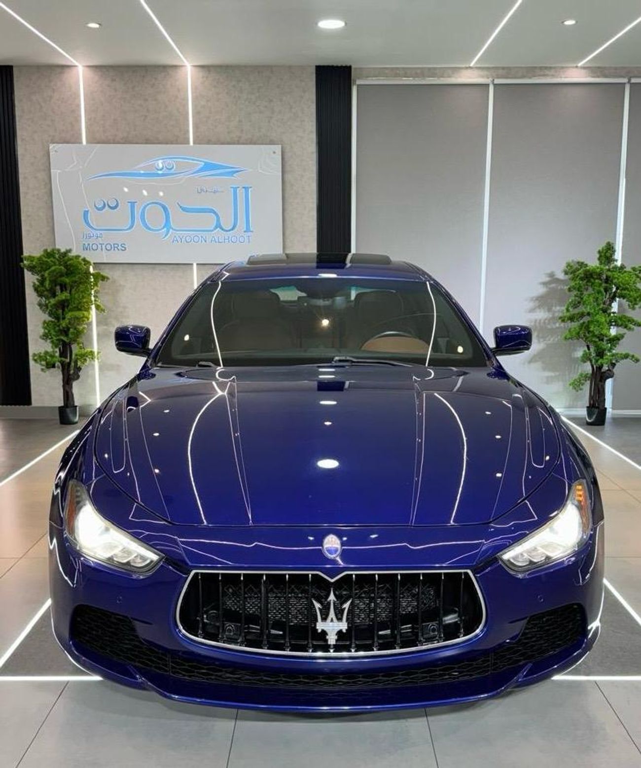 Maserati Ghibli S Q4 3.0L (345 HP) AMAZING BLUE COLOR MASERATI GHIBLI SQ4 V6 || GCC || FREE ACCIDENT || HIGHEST CATE