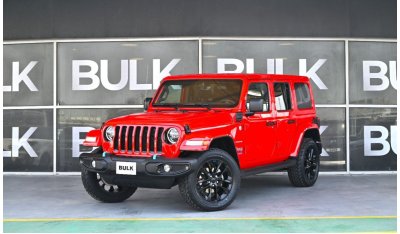 Jeep Wrangler Sahara Jeep Wrangler 4xE - Original Paint - Low Mileage - Led Lights - Big Screen - AED 2,842 MP