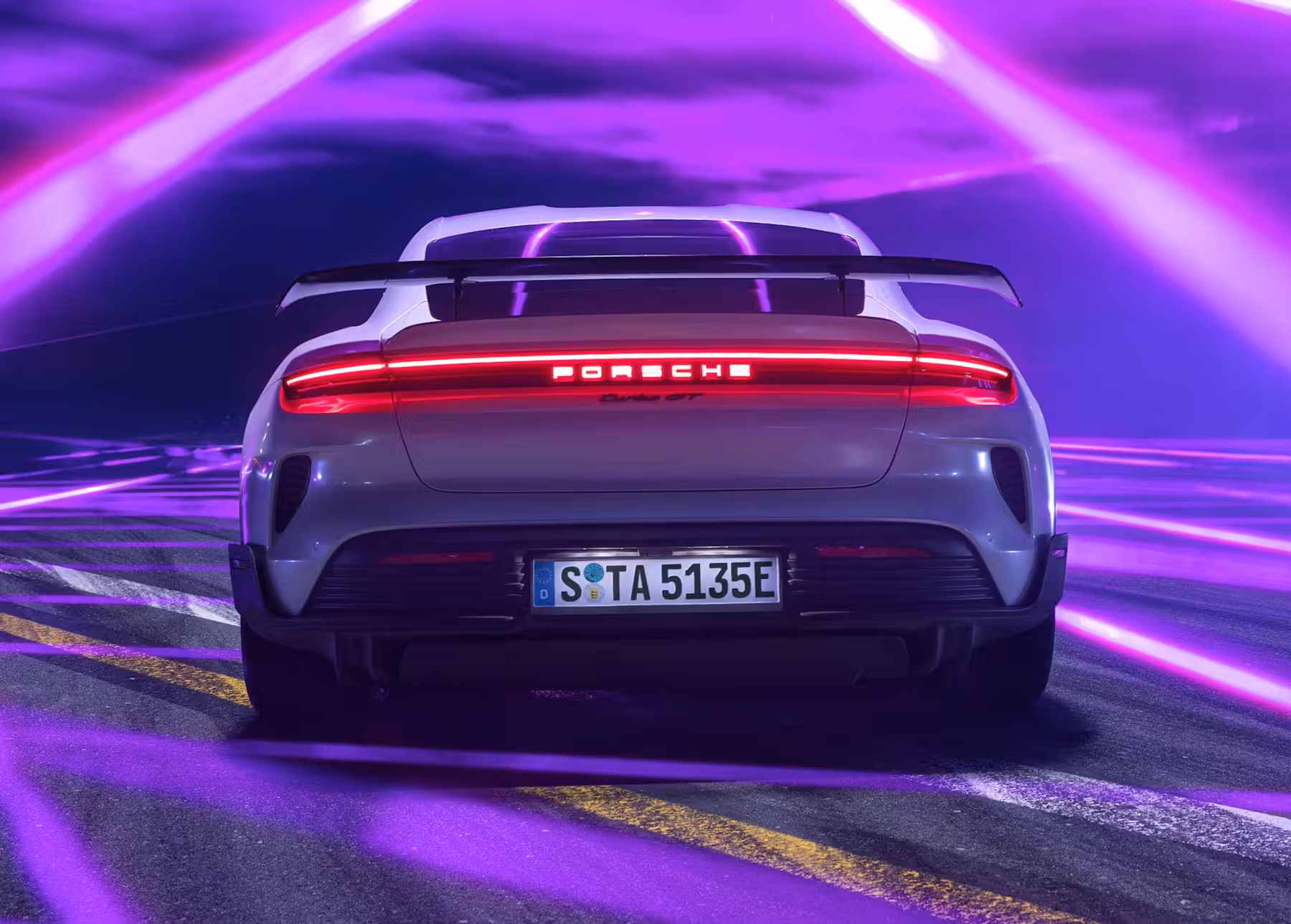 Porsche Taycan exterior - Rear Profile