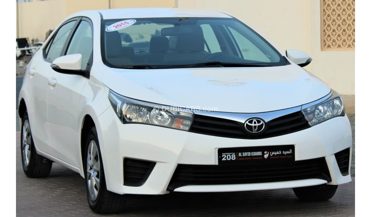 Toyota Corolla Toyota Corolla 2015 1600 GCC in excellent condition without accidents, very clean from inside and ou