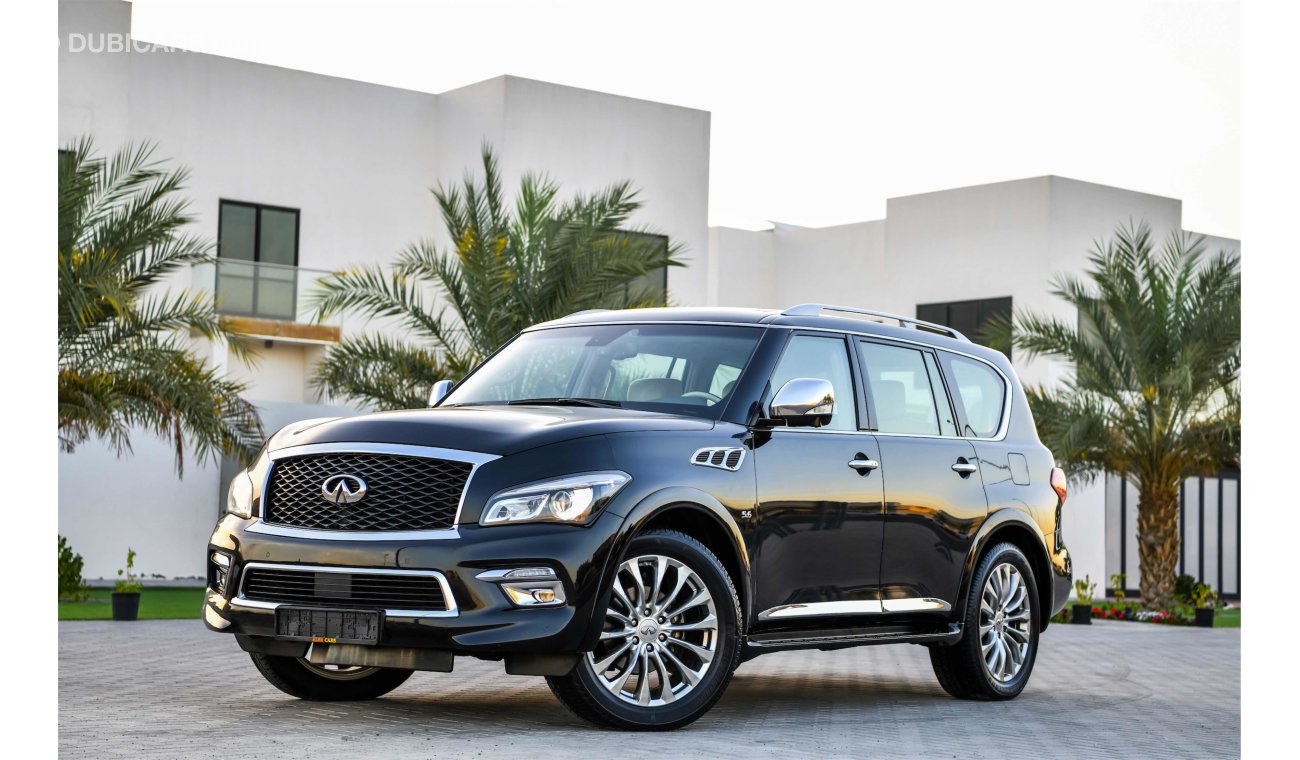 Infiniti QX80 V8 - 2015 - UNDER WARRANTY - AED 2,526 PER MONTH - 0% DOWNPAYMENT