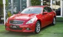 Infiniti G25 Model 2012 red color Gulf number one leather alloy wheels sensors without accidents in excellent con