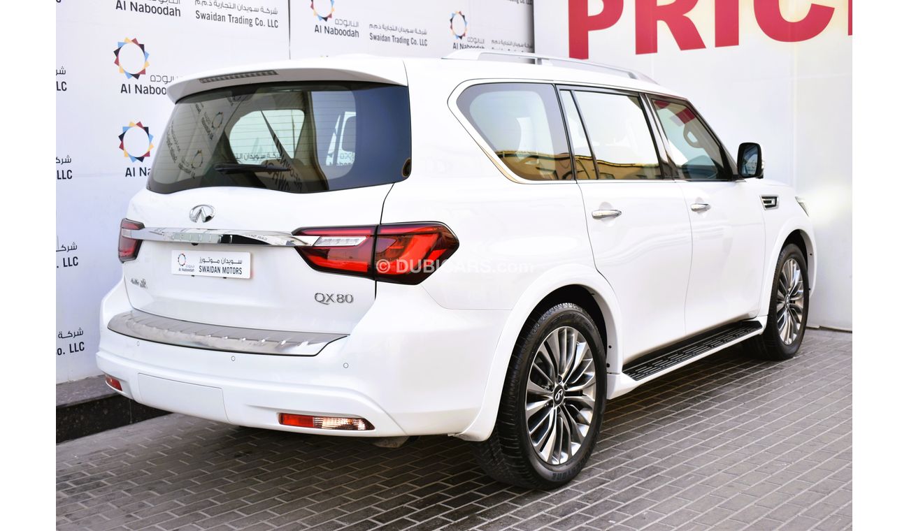 إنفينيتي QX80 AED 3359 PM | LUXURY 5.6L V8 4WD GCC DEALER WARRANTY