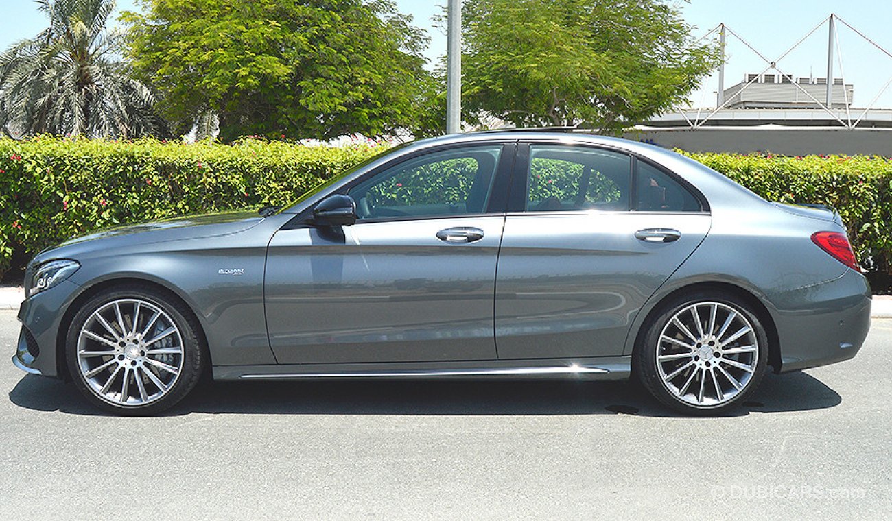 Mercedes-Benz C 43 AMG 4MATIC, V6 Biturbo, GCC Specs with 2 Years Unlimited Mileage Warranty