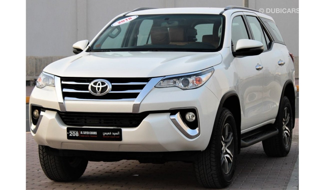 Toyota Fortuner Toyota Fortuner 2018 GCC 4 cylinder in excellent condition without accidents, very clean from inside