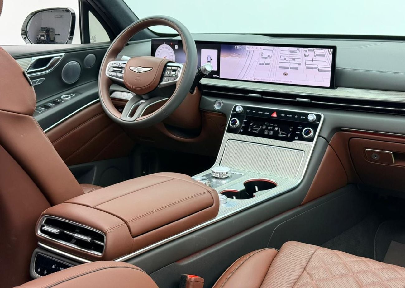 جينيسس GV80 Royal 3.5L AWD 2025 Genesis GV80 Royal, 2030 Genesis Warranty + Service Pack, Very Low Km, 7 Seater,