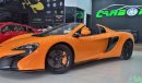 McLaren 650S McLAREN 650S SPIDER 2015 GCC IN BEUATIFUL SHAPE FOR 435K AED