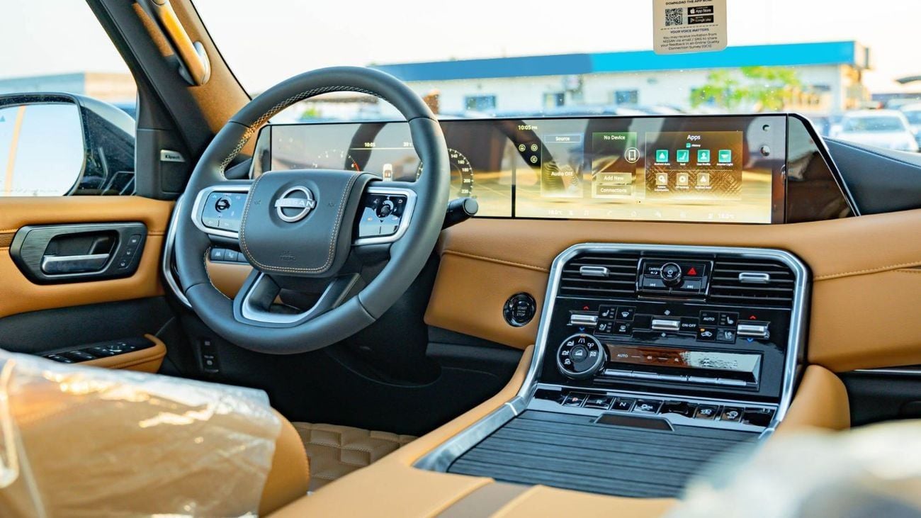 نيسان باترول 2026 Nissan Patrol 3.5L Petrol AT LE Platinum Twin Turbo (Black - Beige) (Export Only)