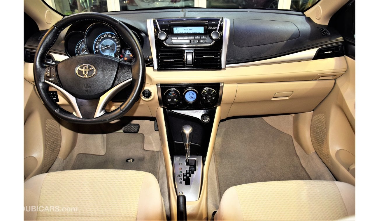 تويوتا يارس ONLY 38000KM !! AMAZING Toyota Yaris 2016 Model!! in Nice Silver Color! GCC Specs