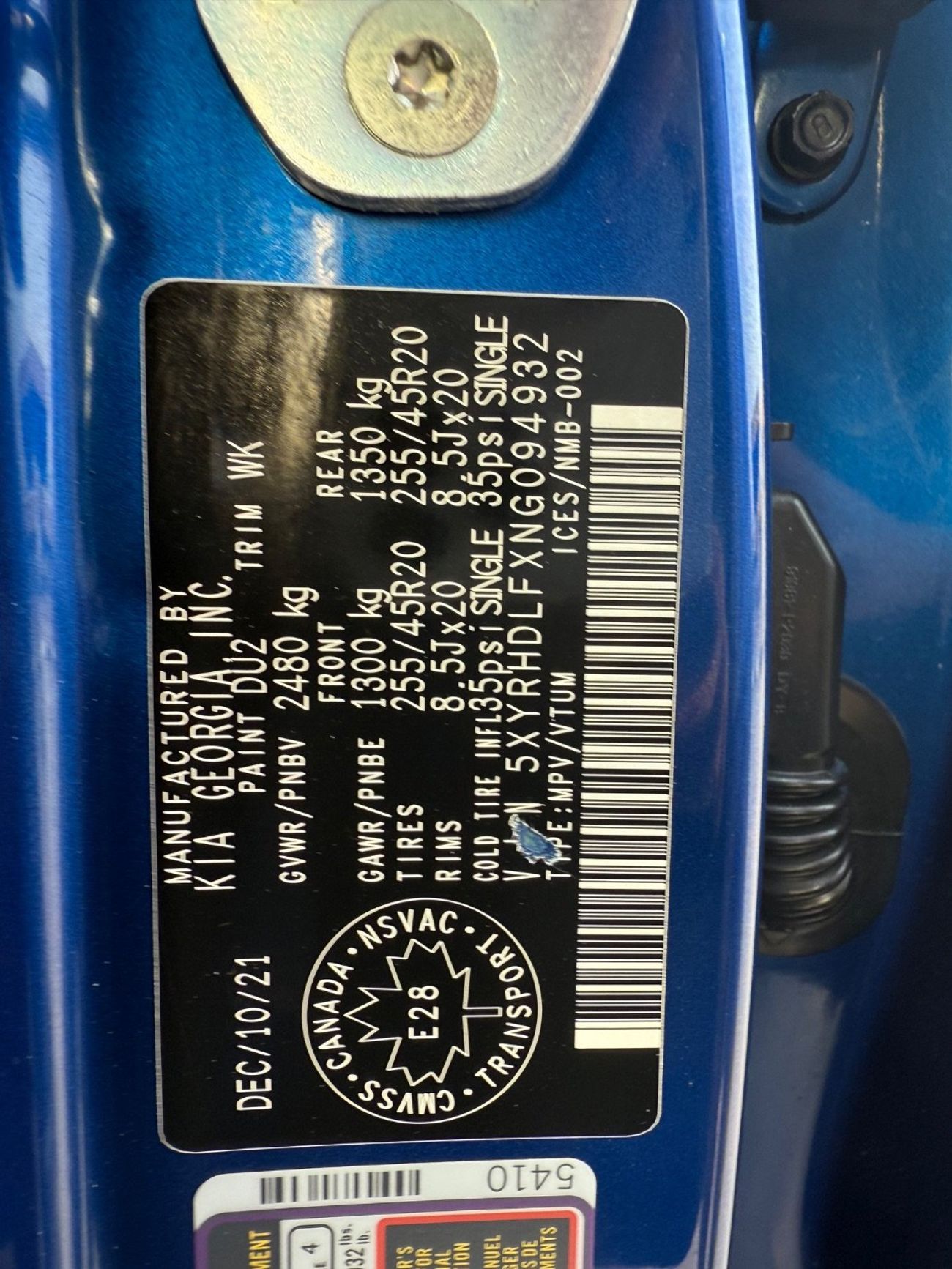 Kia Sorento Std 2.5L AWD 2022 SX NIGHT EDITION 2.5L TURBO PANORAMA 7 SEATS CANADA SPEC