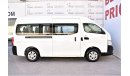 Nissan Urvan AED 1566 PM | 0% DP | 2.5L NV-350 13 STR GCC