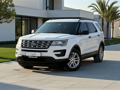 فورد إكسبلورر FWD 3.5L V6 A/T | 2016 | GCC SPECS | WHITE EXTERIOR | AED 740 per month
