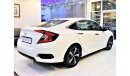 هوندا سيفيك UNDER WARRANTY UNTIL 2023 ( ORIGINAL PAINT ( صبغ وكاله ) AMAZING Honda CIVIC 2019 Model!! in White C