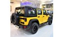 جيب رانجلر FULL SERVICE HISTORY! Jeep Wrangler Unlimited Sport 2015 Model!! in Yellow Color! GCC Specs