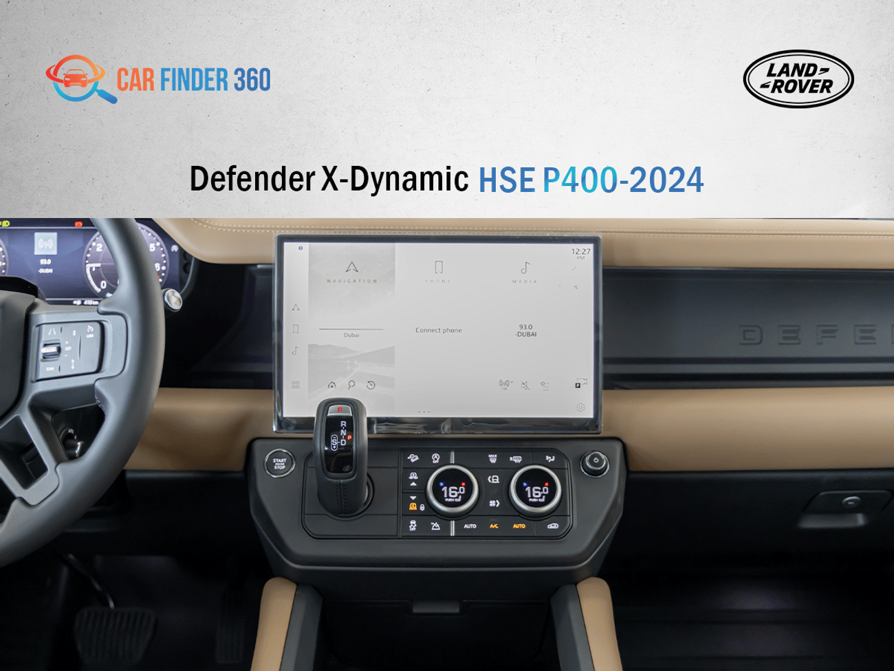 Land Rover Defender Land Rover Defender X-Dynamic HSE P400 - White  - Tan Interior -  2026 - GCC(Export Only)