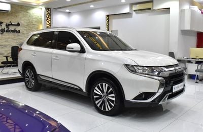 ميتسوبيشي آوتلاندر GLX HIGHLINE FABRIC عرض ممتاز لسيارة ميتسوبيشي أوتلاندر رباعية الدفع (موديل 2021) باللون الأبيض بمواصفات خليجية