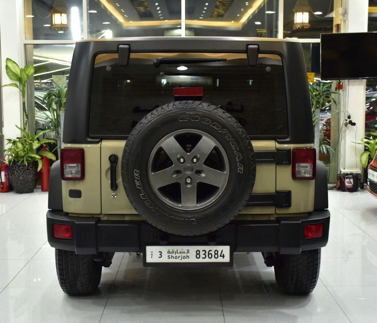 Jeep Wrangler SPORT EXCELLENT DEAL for our Jeep Wrangler Sport ( 2017 Model ) in Beige Color GCC Specs