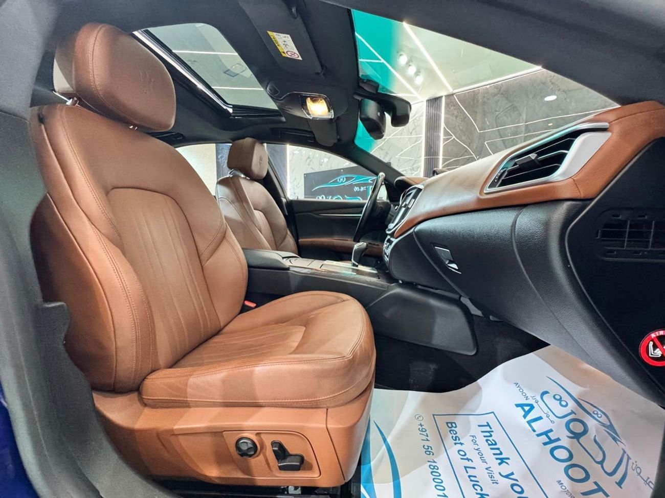 Maserati Ghibli S Q4 3.0L (345 HP) AMAZING BLUE COLOR MASERATI GHIBLI SQ4 V6 || GCC || FREE ACCIDENT || HIGHEST CATE